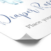 アホイ航海の赤ちゃんシャワーおむつラッフル ポスター (角)