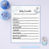 アホイ赤ちゃんシャワーゲーム チラシ (シングル)