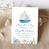 アホイ!かわいい帆船ベイビーシャワー 招待状