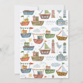 アホイ！かわいい赤ちゃん航海のシャワー 招待状 (裏面)