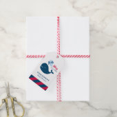 アホイ、それはボーイネイビーホエー航海のルの赤ちゃんシャワーだ ギフトタグ (より糸付き)