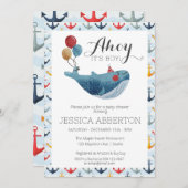 アホイ、それは男の子の航海のシャワーだ 招待状 (正面/裏面)