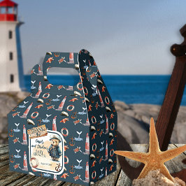 アホイ、それは男の子テディ航海のベア赤ちゃんシャワー フェイバーボックス