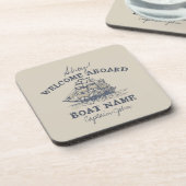 アホイ！ようこそ船パーソナライズされたヴィンテージ航海の コースター (左側)