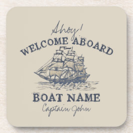 アホイ！ようこそ船パーソナライズされたヴィンテージ航海の コースター