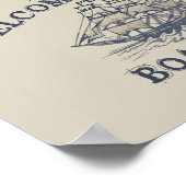 アホイ!ようこそ船パーソナライズされたヴィンテージ航海の ポスター (角)