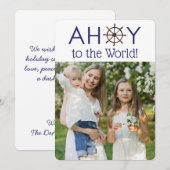 アホイ・ジョイ・トゥ・ザ・ワールド・クリスマス・航海のフォト シーズンカード (正面/裏面)