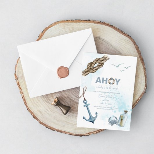 アホイ！ベビー航海のシャワー招待状 招待状