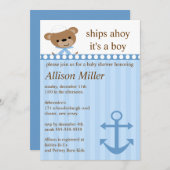 『アホイ·ボーイ·ベイビ航海のー·シャワー』 招待状 (正面/裏面)