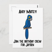 アホイ・マテイ海賊のオウムの漫画おもしろい、マコーバード ポストカード (正面/裏面)