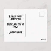 アホイ・マテイ海賊のオウムの漫画おもしろい、マコーバード ポストカード (裏面)