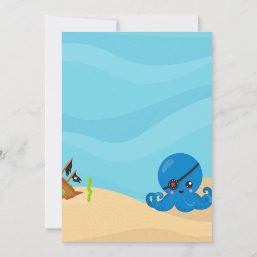 アホイ・マテイ!タコパイレーツボーイズ誕生日 招待状 (裏面)