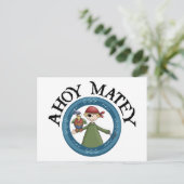 アホイ・マテイ・パイレーツとオウム絵葉書 ポストカード (スタンド正面)