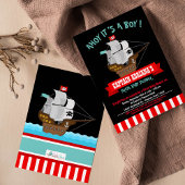 アホイ・マテイ!ボート海賊ボーイ赤ちゃんシャワー 招待状