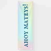 アホイ・マテイ！海賊パーティー標識 横断幕 (縦)