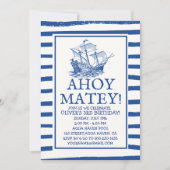 アホイ・マテイ！黒海賊船誕生日 招待状 (正面)