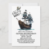 アホイ・マテイ！黒海賊船誕生日 招待状 (正面)