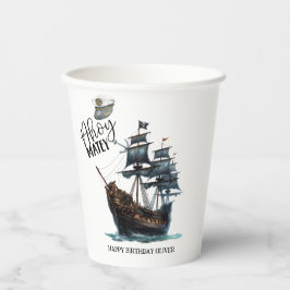 アホイ・マテイ！黒海賊船誕生日 紙コップ