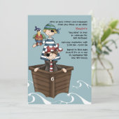 アホイ·メイツ海賊誕生日パーティーの招待 招待状 (スタンド正面)