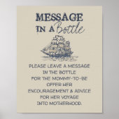 アホイ！ヴィンテージ航海のメッセージのボトルベビー ポスター (正面)