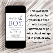 アホイ！少年だ |ベビーシャワー招待状 招待状