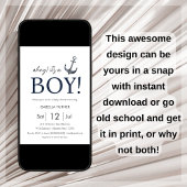 アホイ！少年だ |ベビーシャワー招待状 招待状