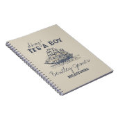 アホイ!少年のヴィンテージ航海のベビー ノートブック (右側)