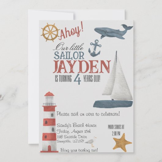 アホイ! 招待状 (正面)