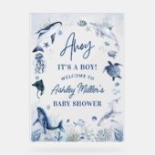 アホイ！海の男の子の赤ちゃんシャワーの下の男の子だ アクリルサイン (正面)