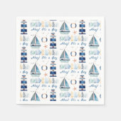 アホイ!海の航海の下の少年 スタンダードカクテルナプキン (正面)