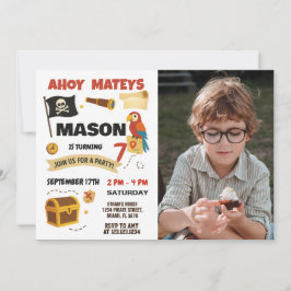 アホイ！海賊版誕生日招待状 子供へ 招待状