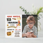 アホイ!海賊版誕生日招待状 子供へ 招待状 (スタンド正面)