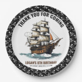 アホイ！海賊船第8誕生日 ペーパープレート (正面)