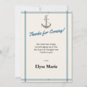 アホイ!男の子だ!ベビーシャワーサンキューカード 招待状 (正面)