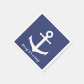 アホイ！男の子だ！ベビー航海のシャワーナプキン スタンダードカクテルナプキン (角)