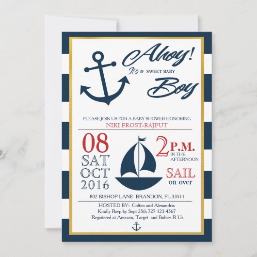 アホイ！男の子だ！ 招待状 (正面)