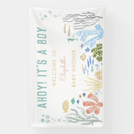 アホイ！男の子のシャワーへようこそ 横断幕 (縦)