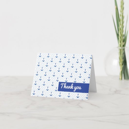 『アホイ、男の子の赤ちゃんシャワーありがとう』 サンキューカード (正面)