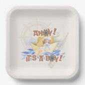 アホイ！男の赤ちゃんシャワー ペーパープレート (正面)