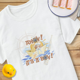 アホイ！男の赤ちゃんシャワーTシャツ Tシャツ