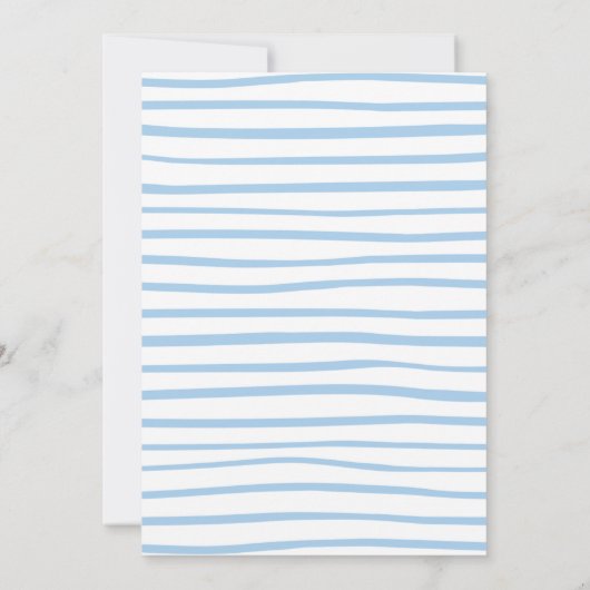 アホイ！男水色の赤ちゃん航海のシャワー 招待状 (裏面)