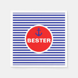 アホイ！航海のいかりセーラーパーティーナプキンス スタンダードカクテルナプキン