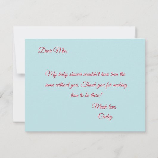 アホイIt's a Boy Shawerサンキューカード サンキューカード (裏面)