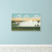 アホカン貯水池で水を曝気する キャンバスプリント (インサイチュ (ウッドフロア))