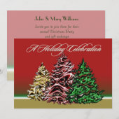 アホリデイお祝い招待状カード 招待状 (正面/裏面)