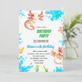 アホロトル男子 誕生日招待状 招待状 (スタンド正面)