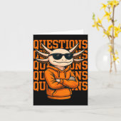 アホロトル質問Tシャツ クール アホロトル ホーディー ストリートウェア カード (黄色い花)