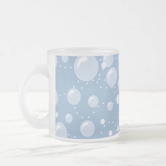 アホロートルおよび泡はっきりしたなベクトルデザイン フロストグラスマグカップ (左)