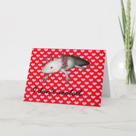 アホロートルのバレンタインカード シーズンカード (正面)