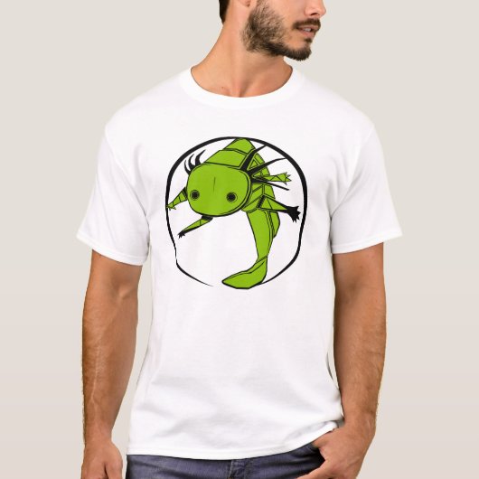 アホロートルの円の野生のタイプ(薄い色) Tシャツ (正面)